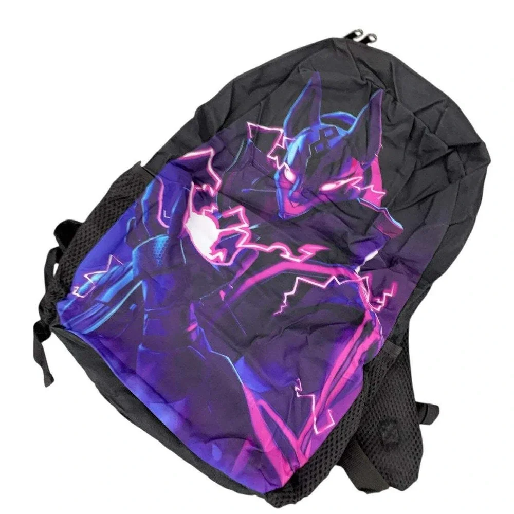 Fortnite Raven Backpack Black Purple Graphic School Travel‎ BRAND NEW